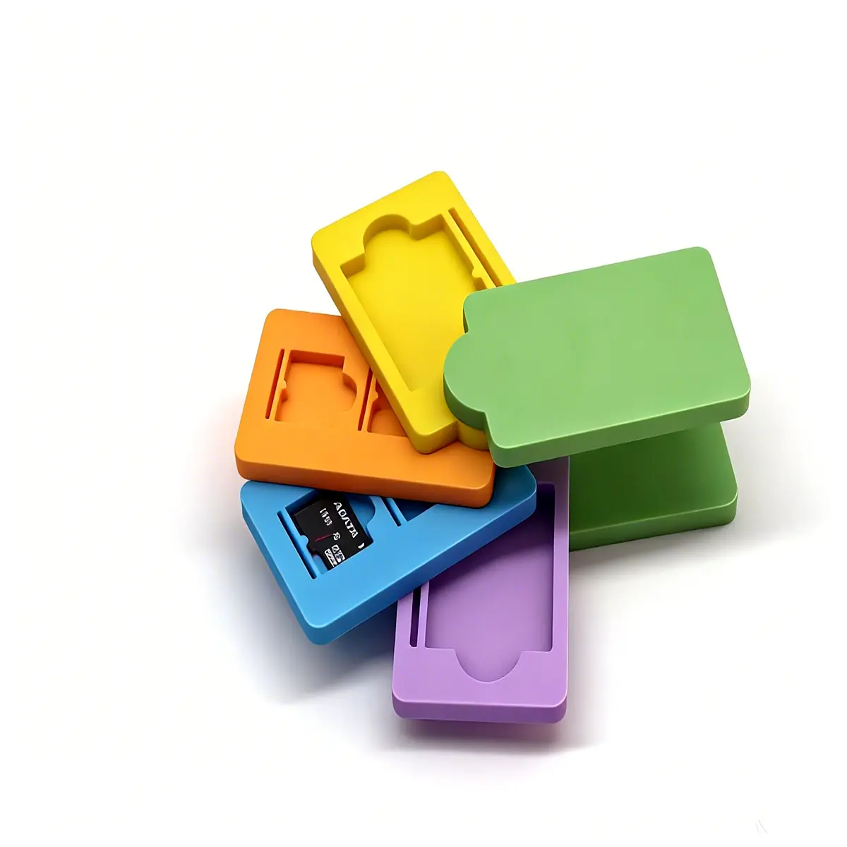 Rainbow SD Card TF Card Holder Case Storage Card Protective Sleeve ful Card Set Organizer Phone Case Memory Card Box