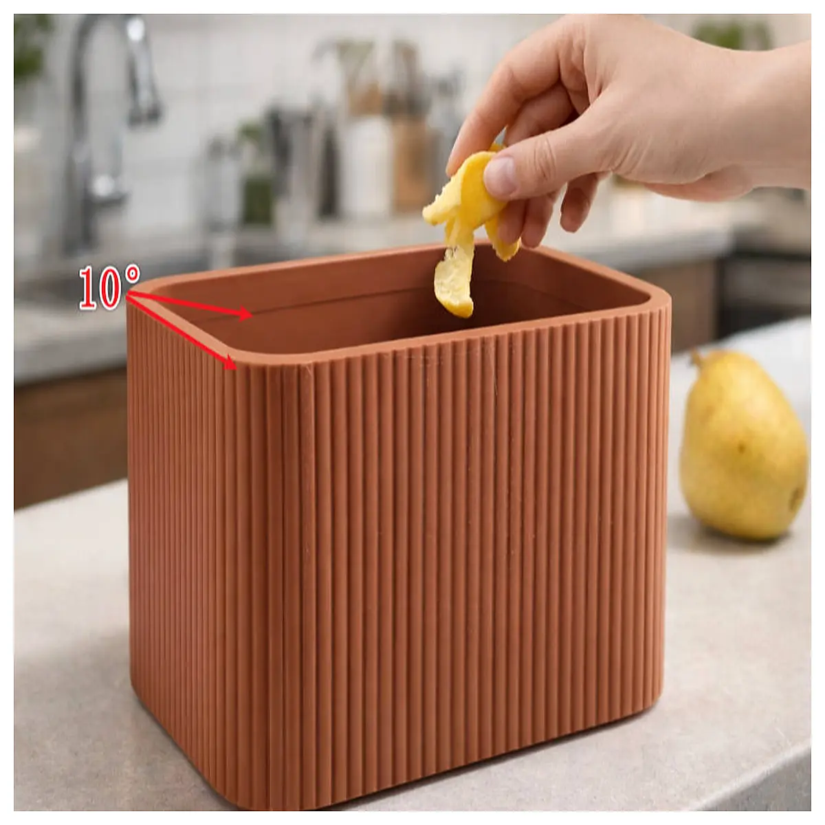 Desktop Trash Can 2 Tier Organizer Waste Bin for Desk Office Recycling Bin Storage Solutions