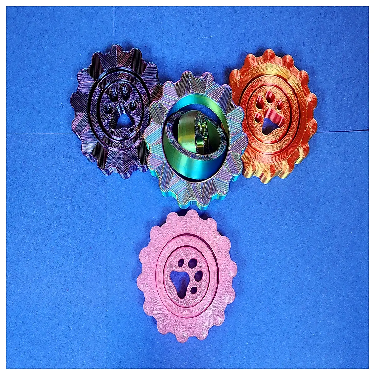 claw print spinning top toy for kids retro fidget spinner with animal paw design durable plastic hand spinner stress relief
