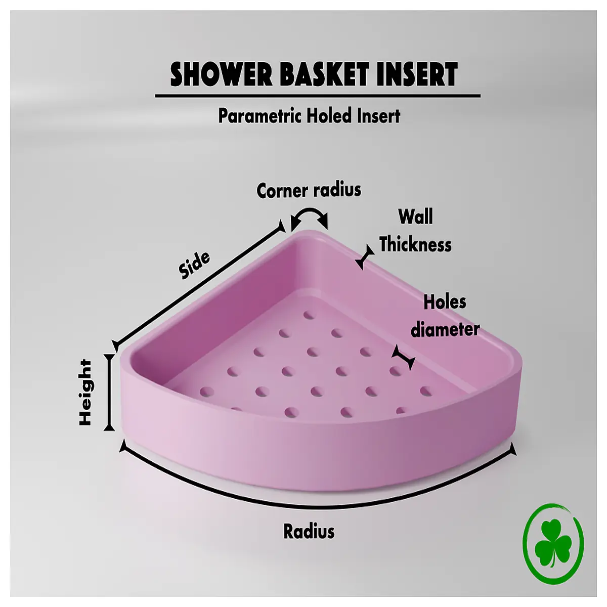 Perforated Triangular Shower Tray Liner Bathroom Anti Slip Mat Shower Tray Accessories Bathroom Floor Protection Shower Safety Cover