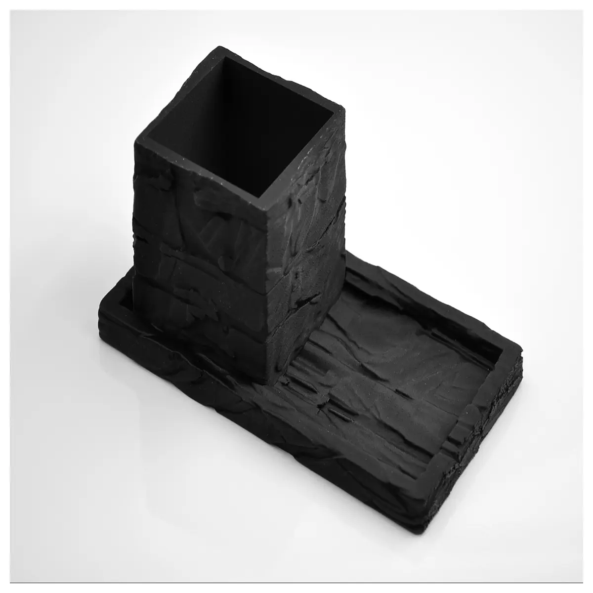 Slate Stone Desktop Organizer Layered Stackable Tray Set Desk Storage Box Multi Compartment Organizer Home Office Storage