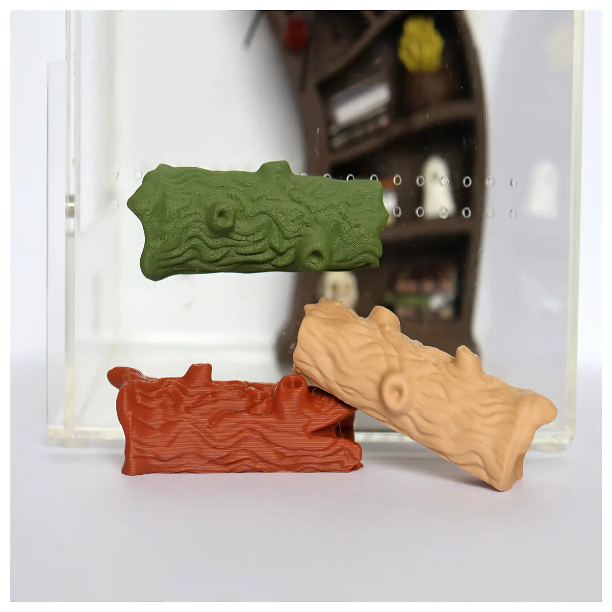 Wooden Log Rack Spider Web Hanging Shelf Wall Mounted Magazine Holder Display Stand Storage Organizer