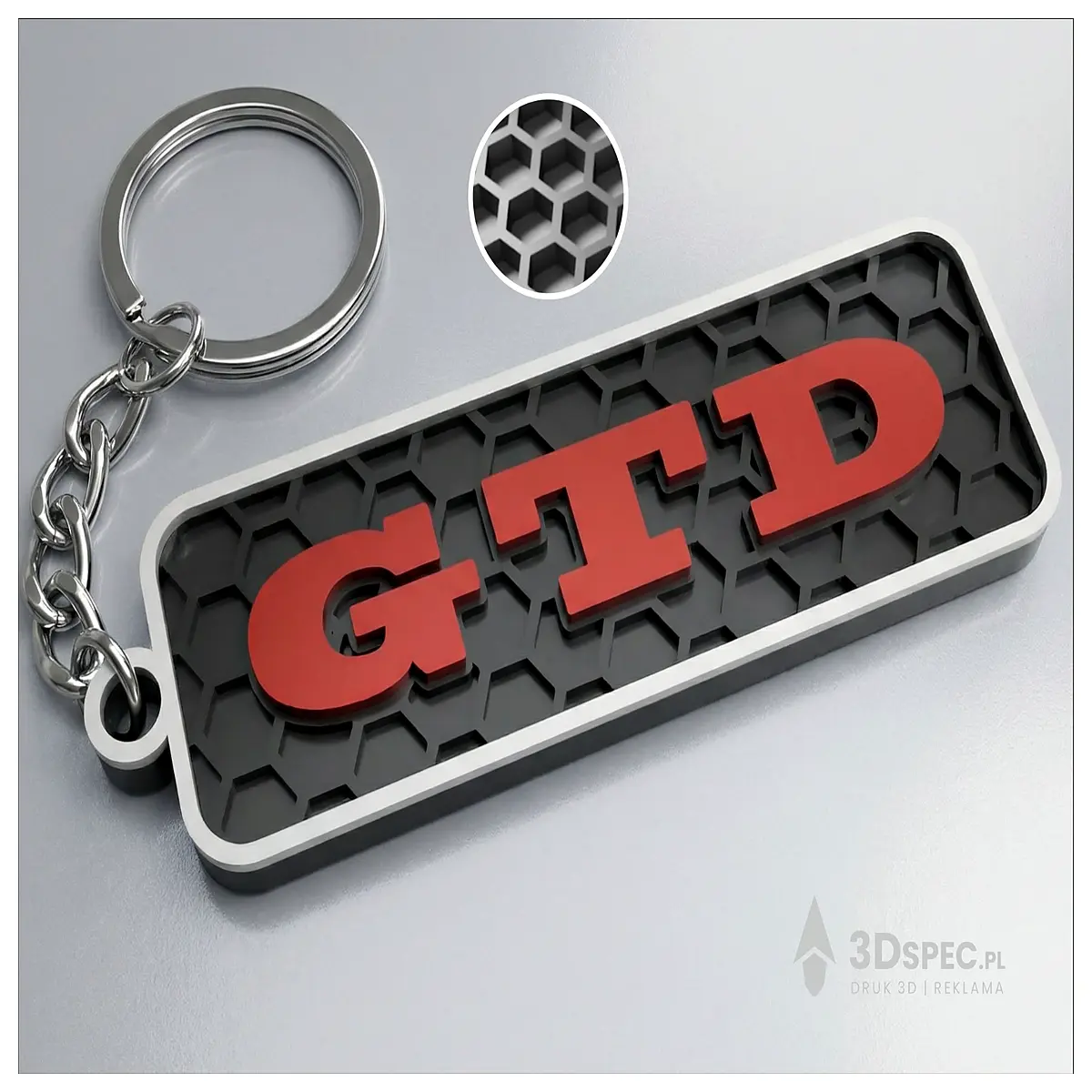 Honeycomb Grid Keychain Modern Design Lightweight Durable Phone Decoration Accessory Hex Grid Keyring