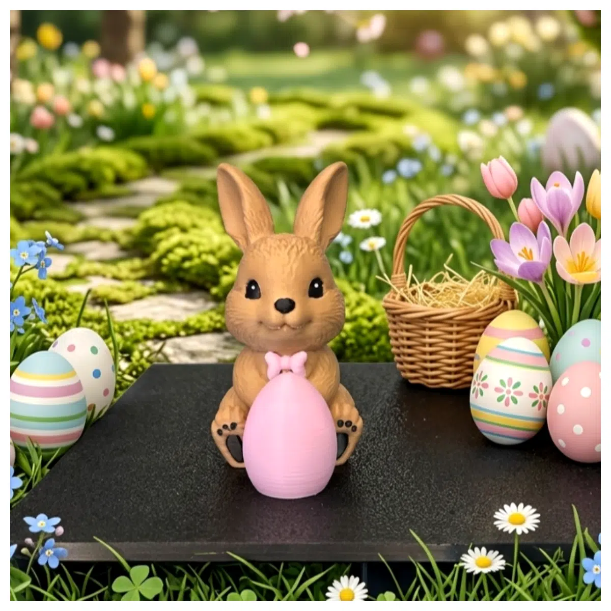 cute plastic easter bunny decoration for garden yard lawn spring holiday party supplies