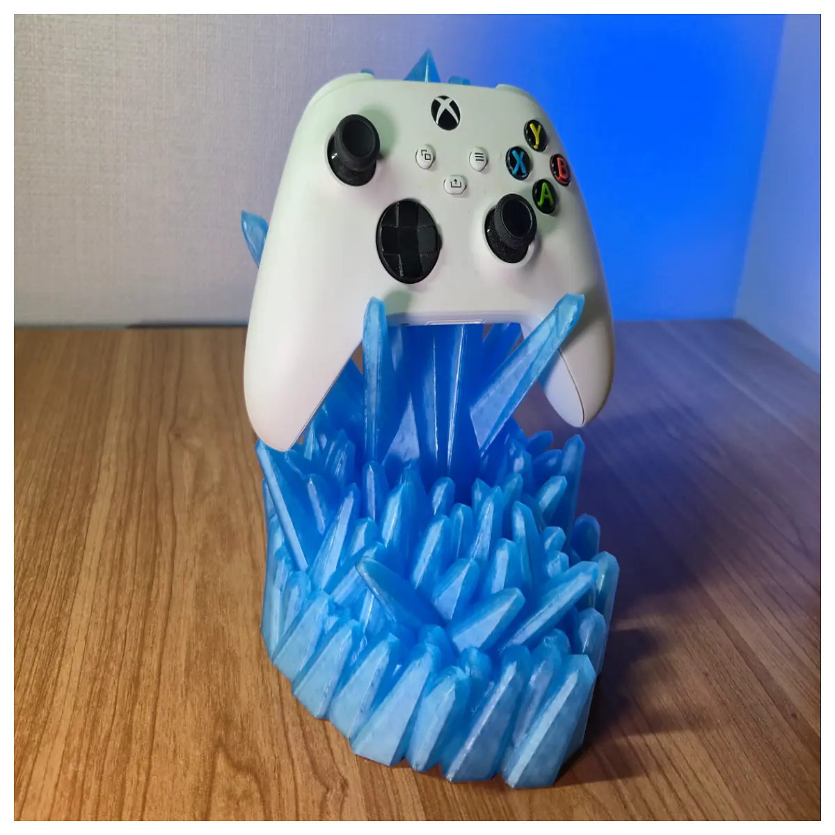 Crystal Throne Controller Stand with Storage Game Accessory Desktop Holder Protection Gaming Peripheral