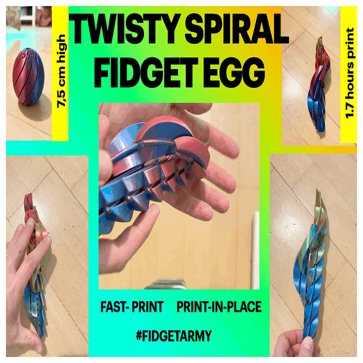 Slime Egg Stress Ball Slow Rising 18hr Bursting Fun Anxiety Relief Fidget Toy for Students Adults