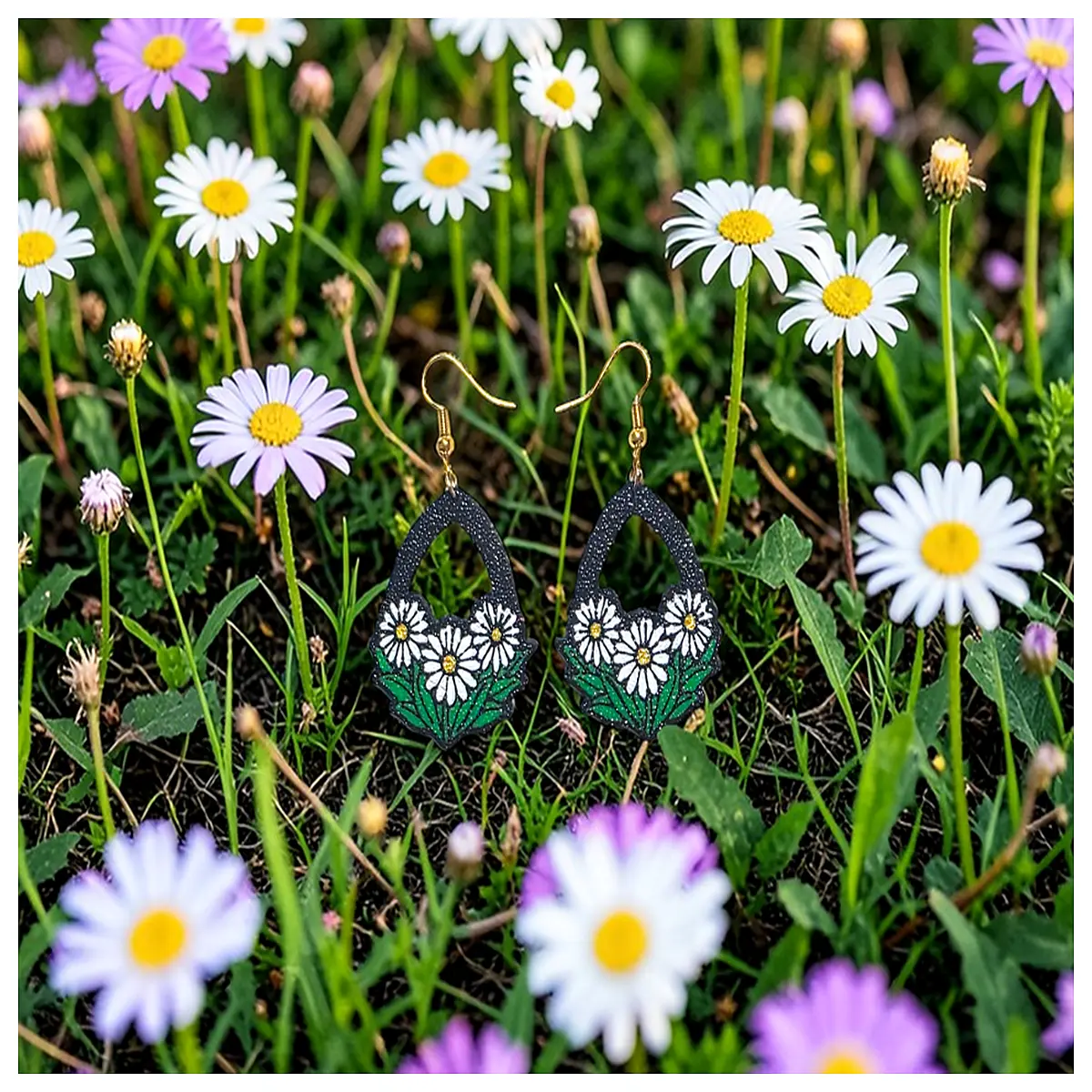 Daisy Earrings Geometric Earring Women s Gift Sweet Shape Flower Ear Stud Elegant Accessories Trendy Fashion