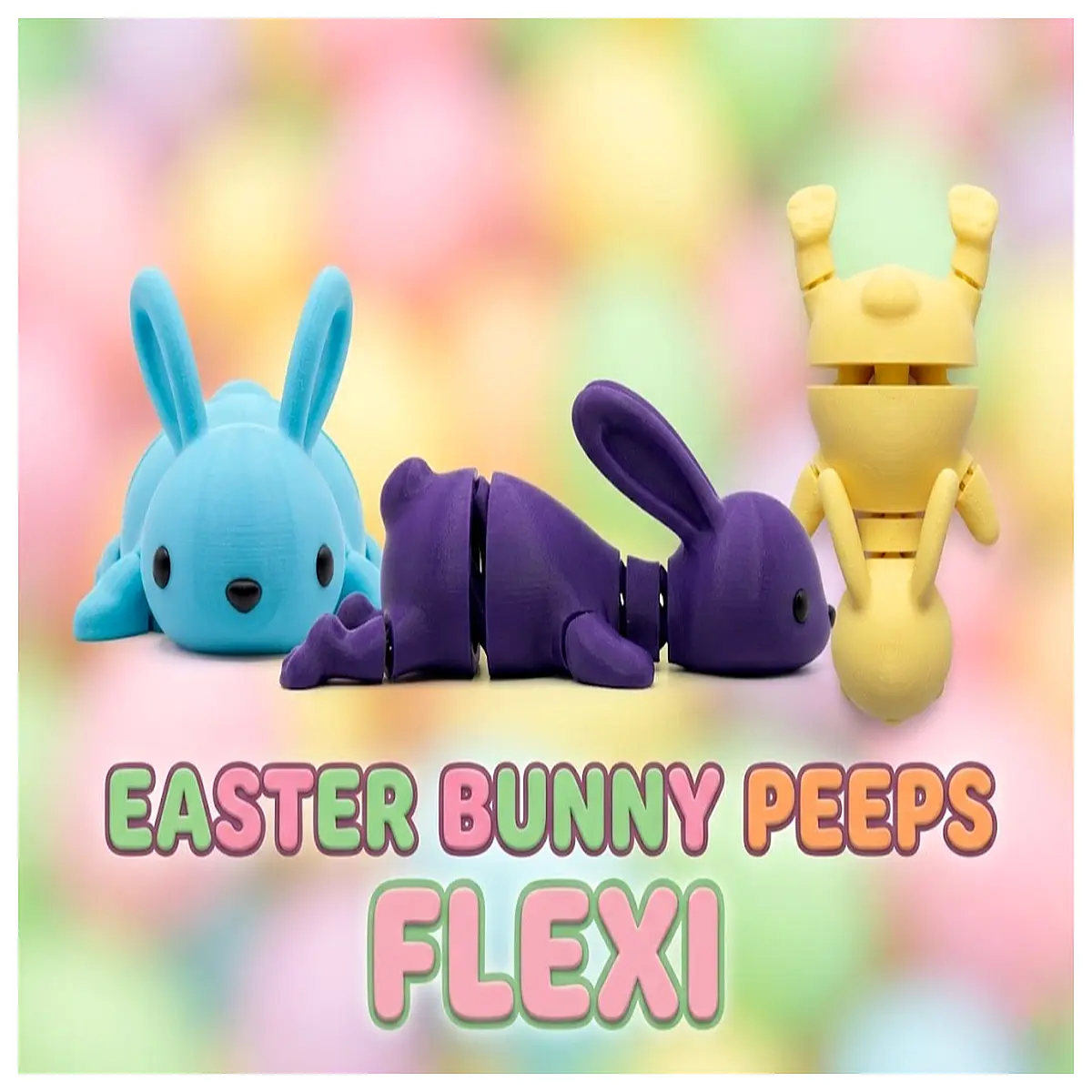 Movable Peep Rabbit Easter Egg Filler Easter Basket Decoration Kids Toy Holiday Gift Easter Decor