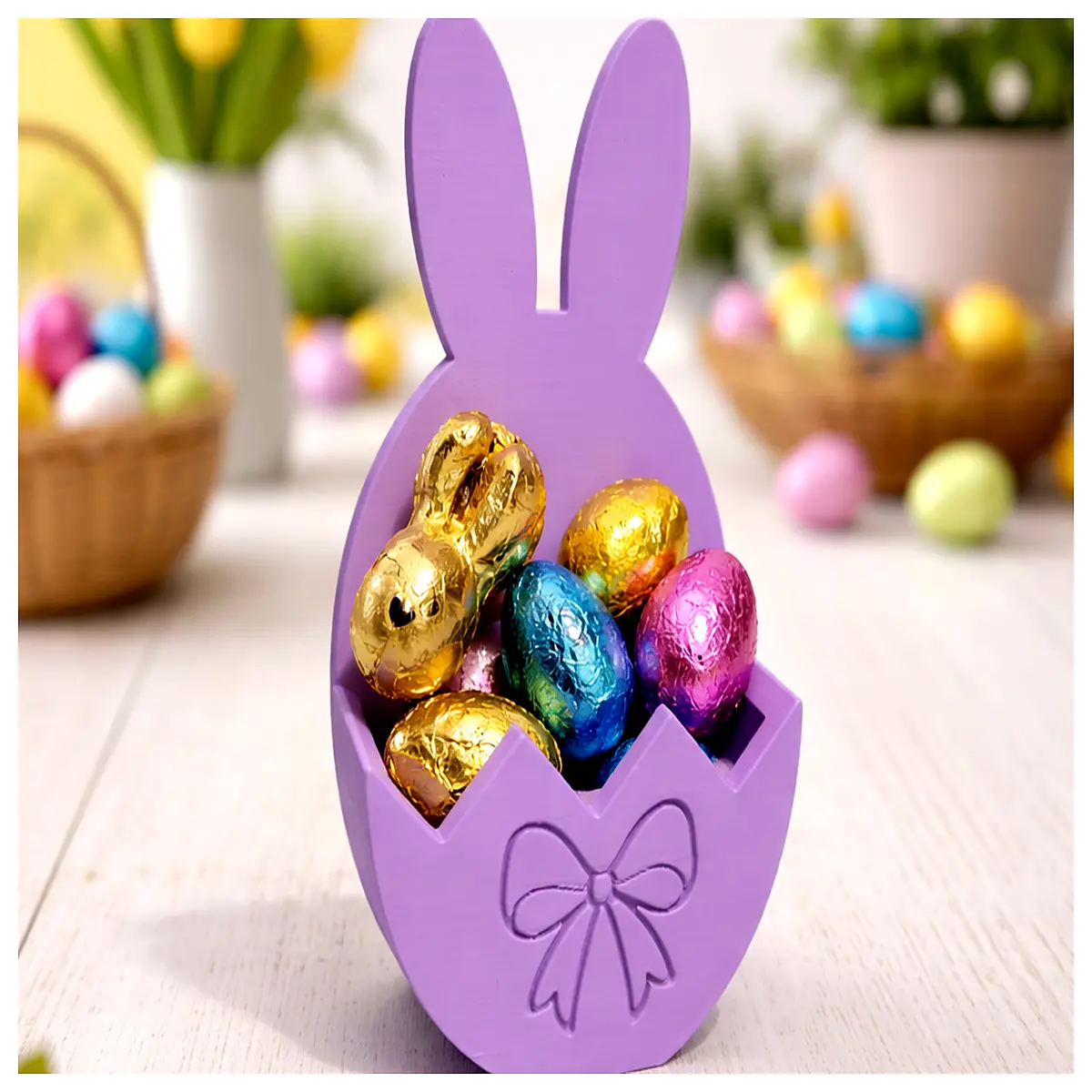 cute bunny ear storage basket for nursery decor plush pet bed baby shower gift home organization organizer