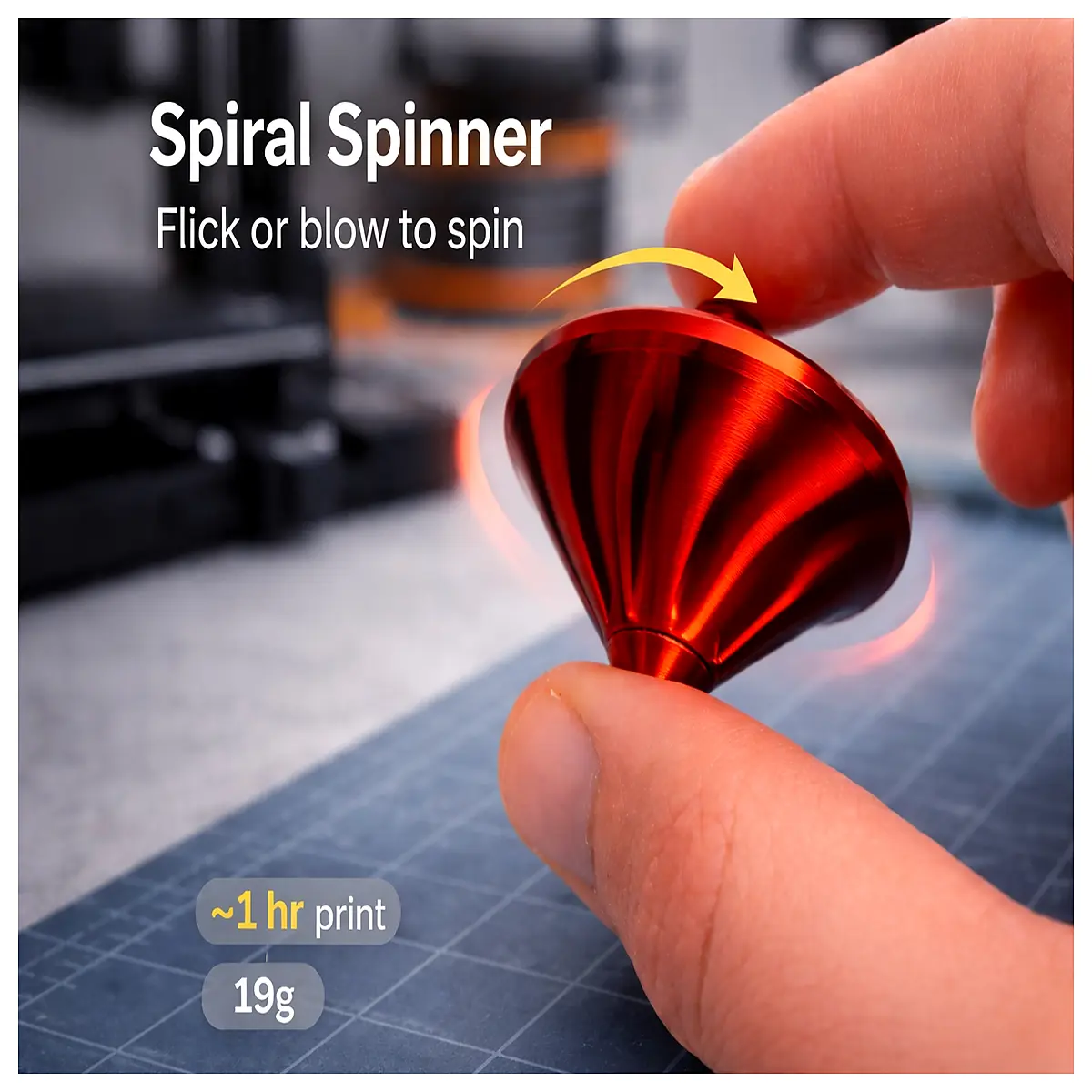 Spiral Rotating Release Toy Blowable Rotating Fidget Spinner Stress Relief Adult Child Brain Teaser Toy
