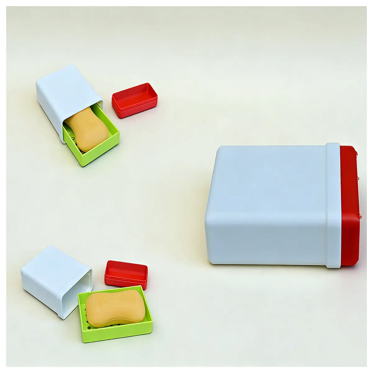 Portable Travel Soap Case Draining Small Box Travel Essential Washing Supplies Foldable Compact Convenient