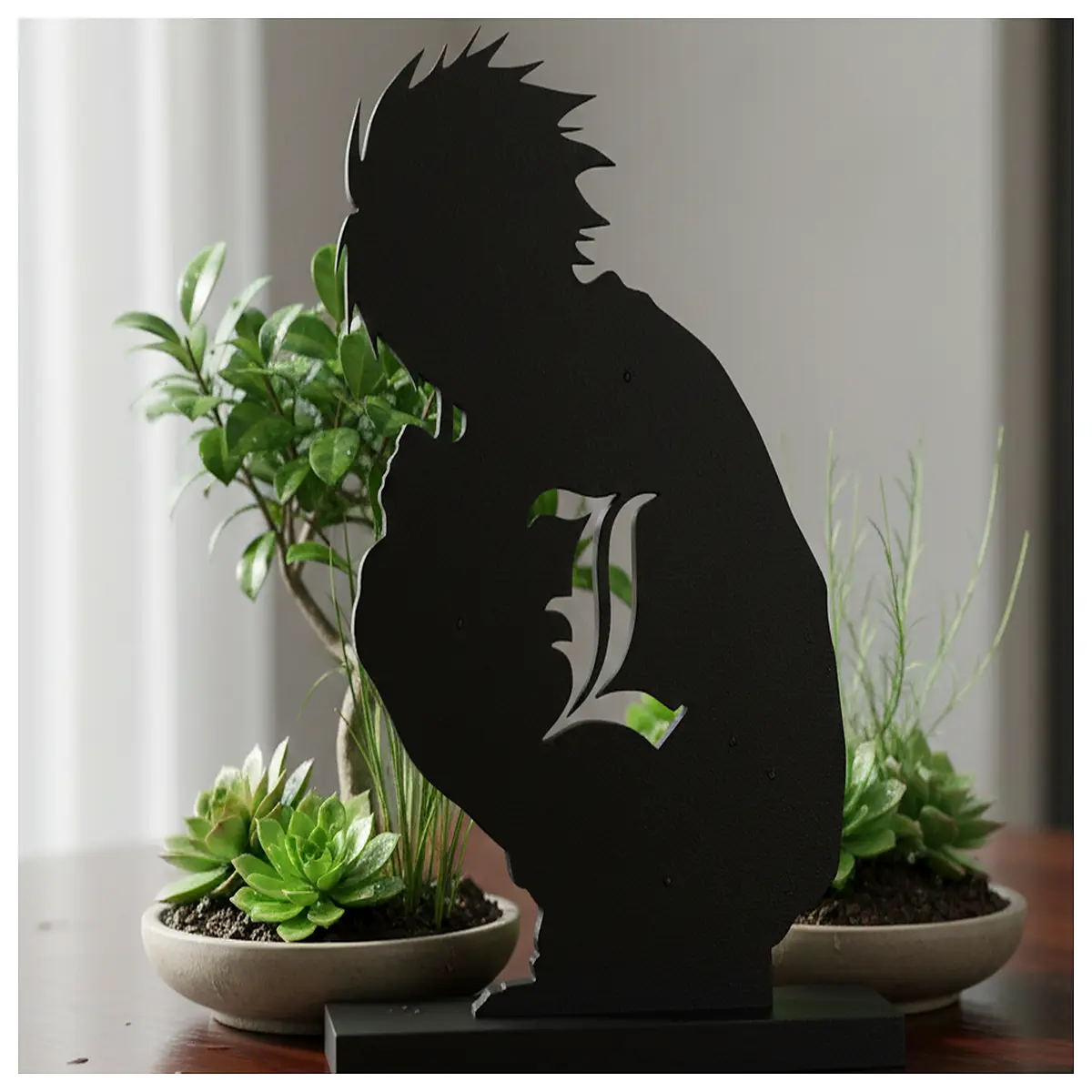 L 3D Printed Silhouette Model 95cm Anime Figurine Desk Decoration Collection Fans