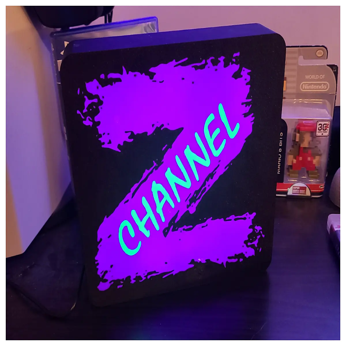 channel z box sign custom print neon style advertising board for shop window retail store branding
