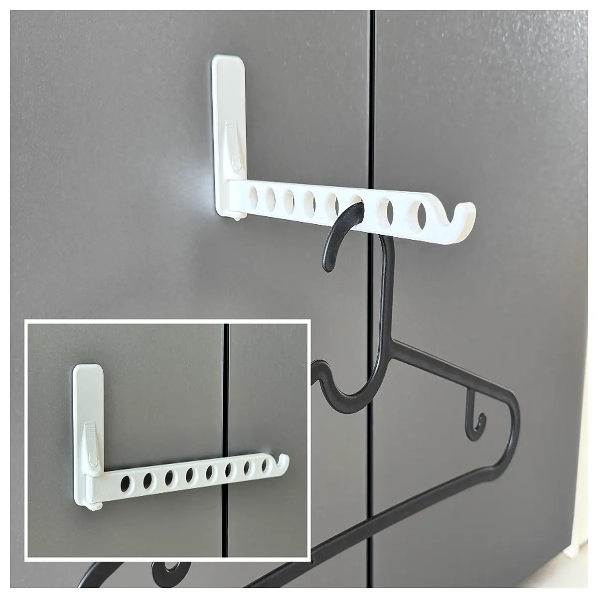 Wall Mounted Folding Clothes Drying Rack Clothes Pole Indoor Outdoor Multi Function Drying Rack Space Saving Hanging Drying Device