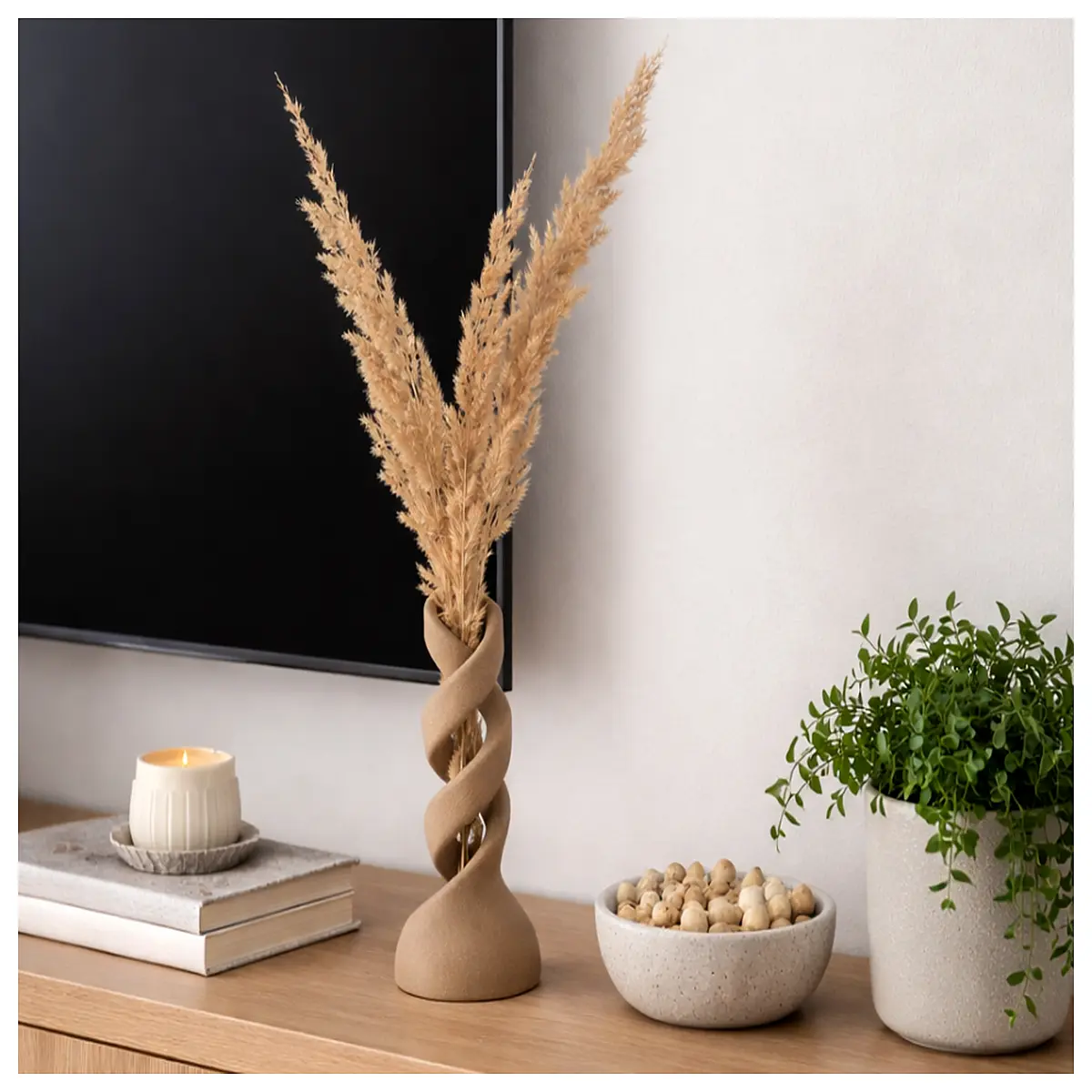Elegant Twisted Vase Minimalist Design Modern Home Decor Creative Floral Arrangement Accessories Decoration Simple