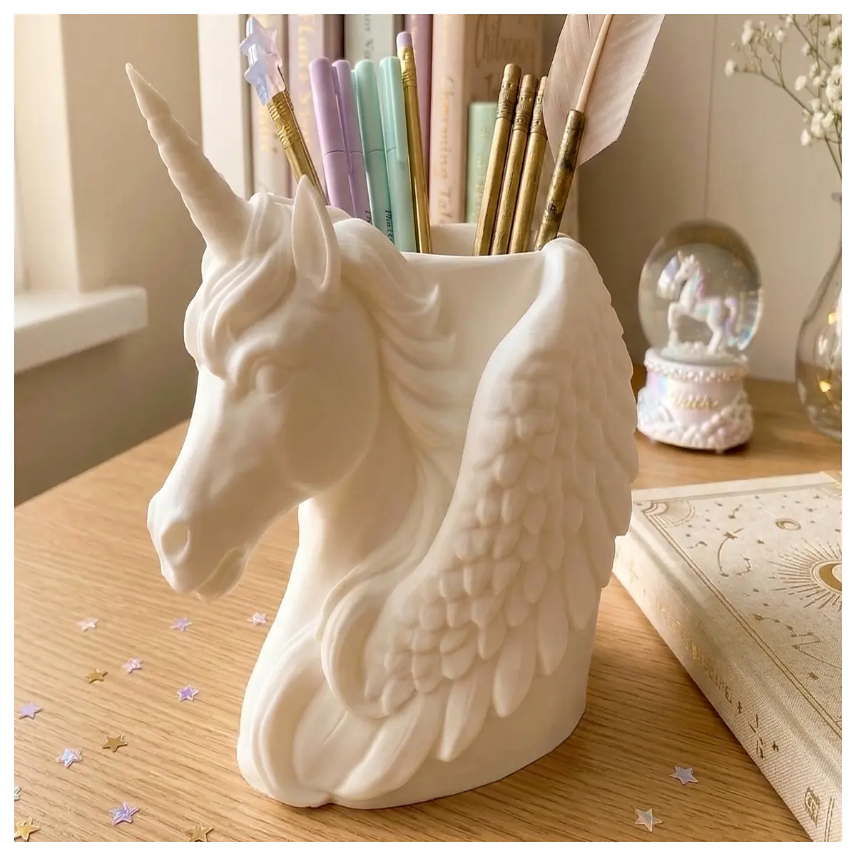 Majestic Winged Pencil Case Creative Backpack Decoration Student Stationery Accessories Pen Holder Accessories
