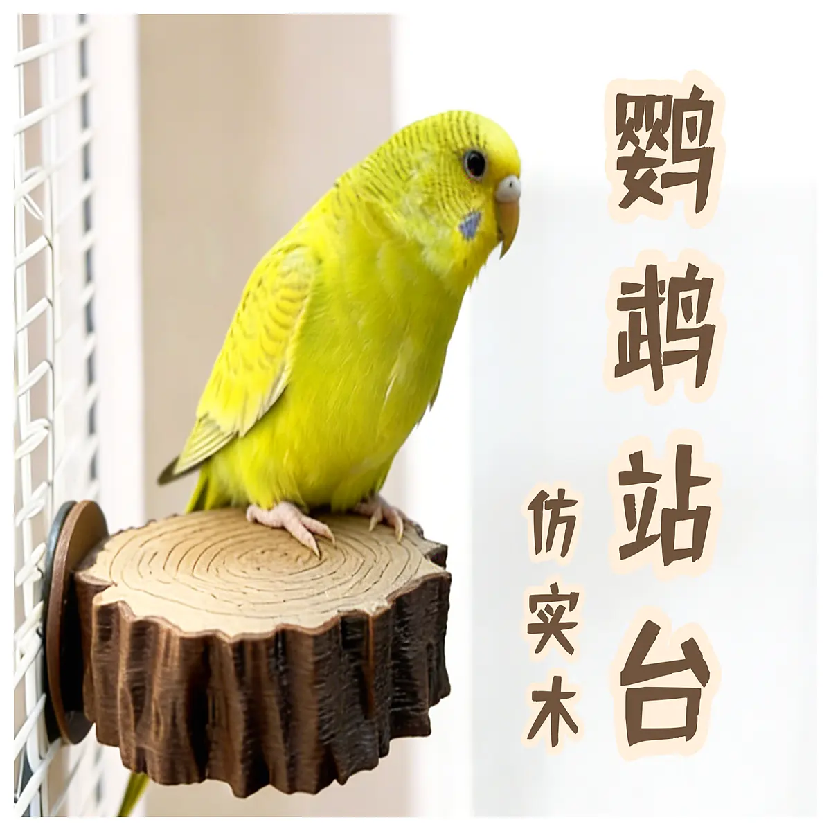 Parrot Stand Solid Wood Toy Bird Habitat Decoration Parrot Toy Accessories Bird House Accessories Bird Supplies