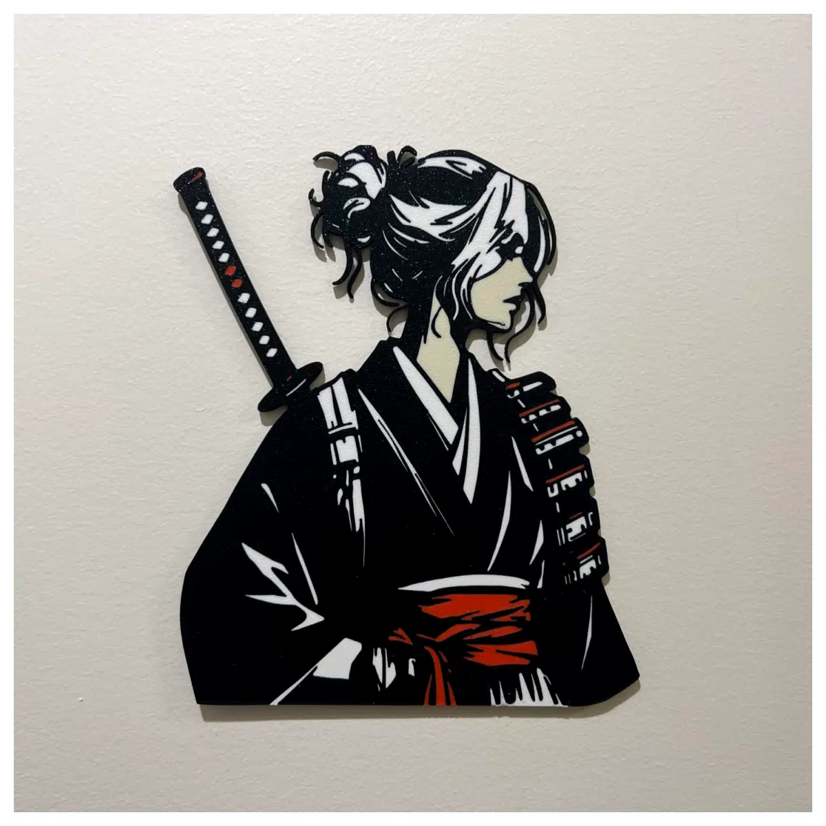 Samurai Wall Art Decor Samurai Style Wallpaper Anime Wall Art Living Room Bedroom Decor Wall Art Panels Peel Stick Wallpaper