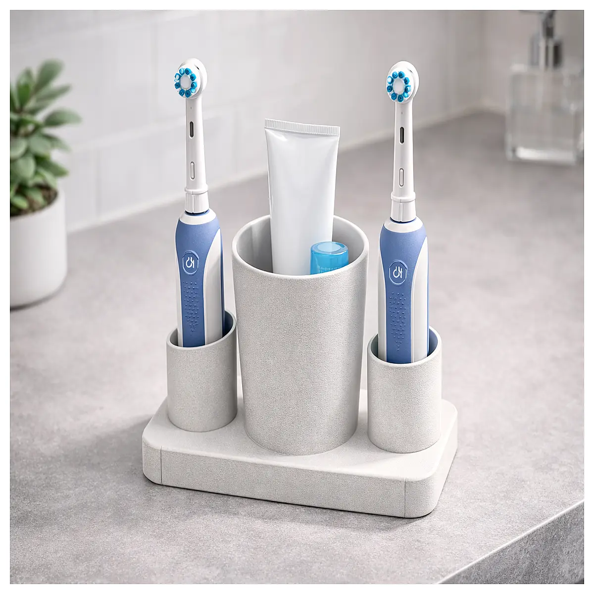 Oral B Couple Toothbrush Holder Organizer Cup Toothbrush Stand Teeth Cleaning Supplies Home Bathroom