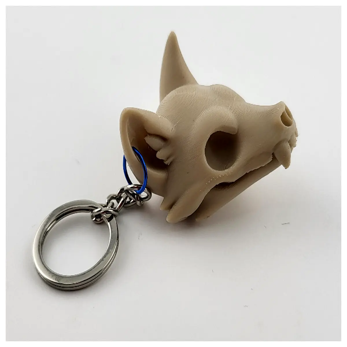 Fox Skull Keychains Spooky Bone Charms Skull Decoration Hanging Key Weird Gift Bone Ornament Pet Accessory