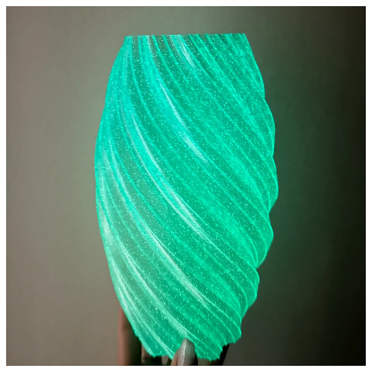 glow in the dark rotating vase night home decor centerpiece