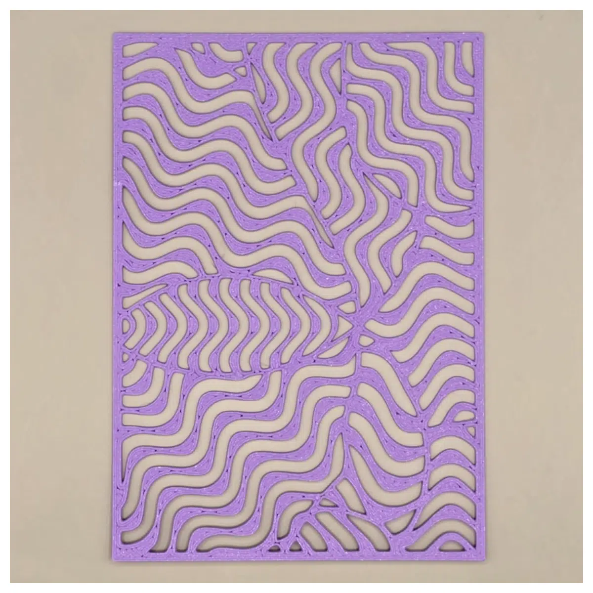 Abstract Wave Cutout Template 3D Design Carving Patterns Decorative Effects Art Creation Computer Generation