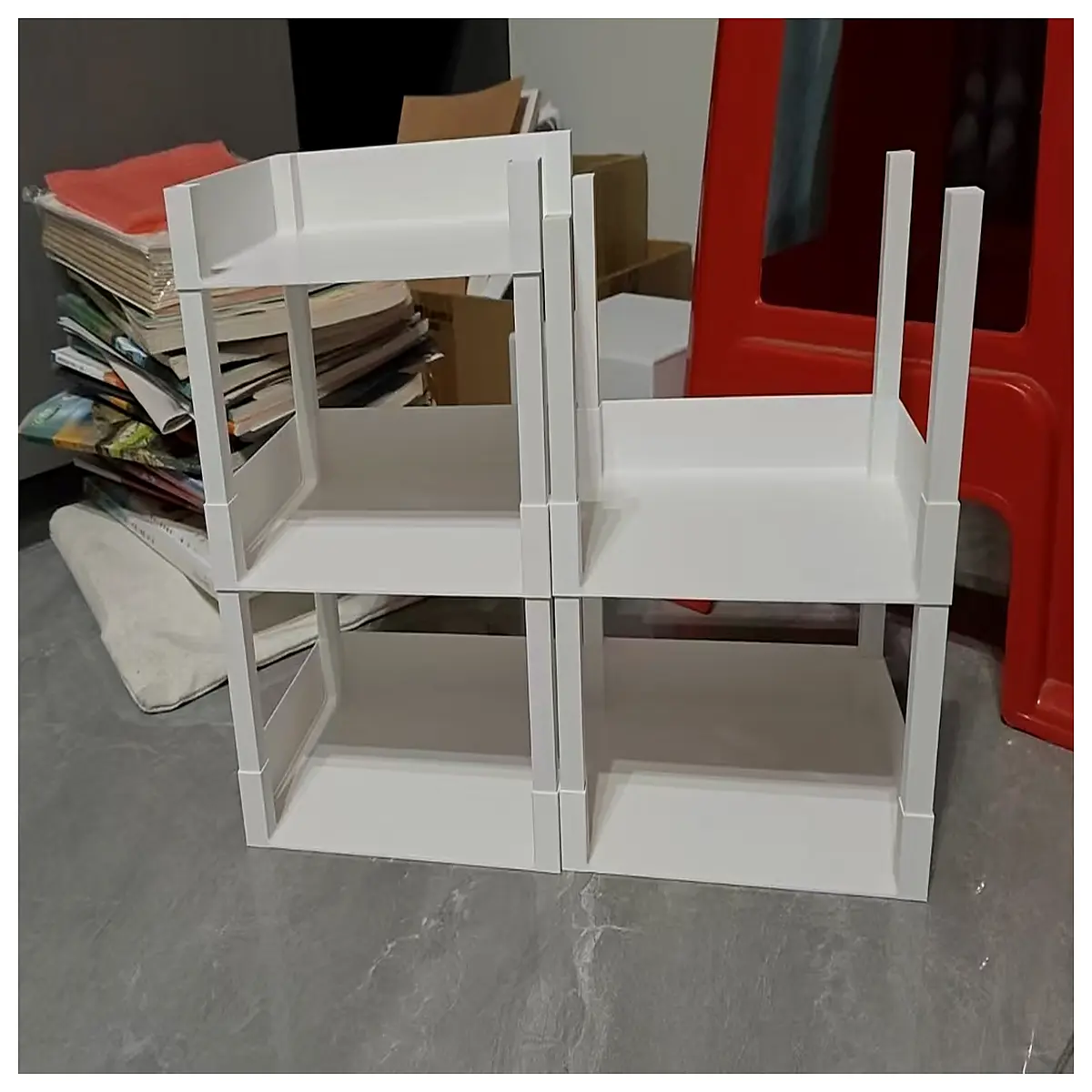 Modular Shelving Unit Seamless Board Storage Kitchen Bookcase Space Saving Organizer Home Storage Solutions