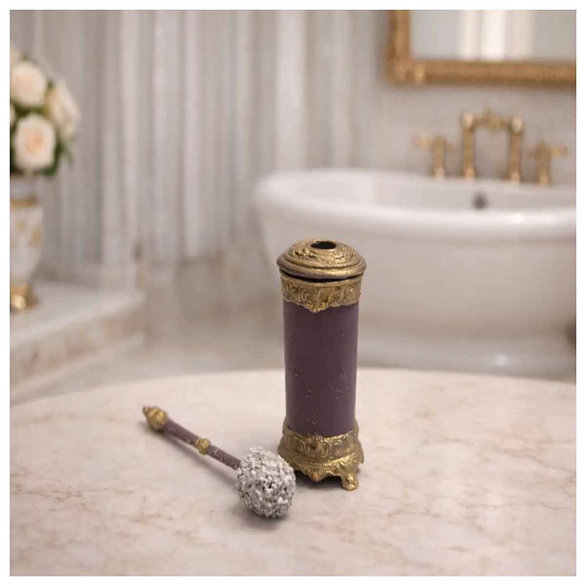 Victorian Toilet Brush Holder Bathroom Shelf Toilet Accessories Holder Wall Mounted Storage Rack Organizer