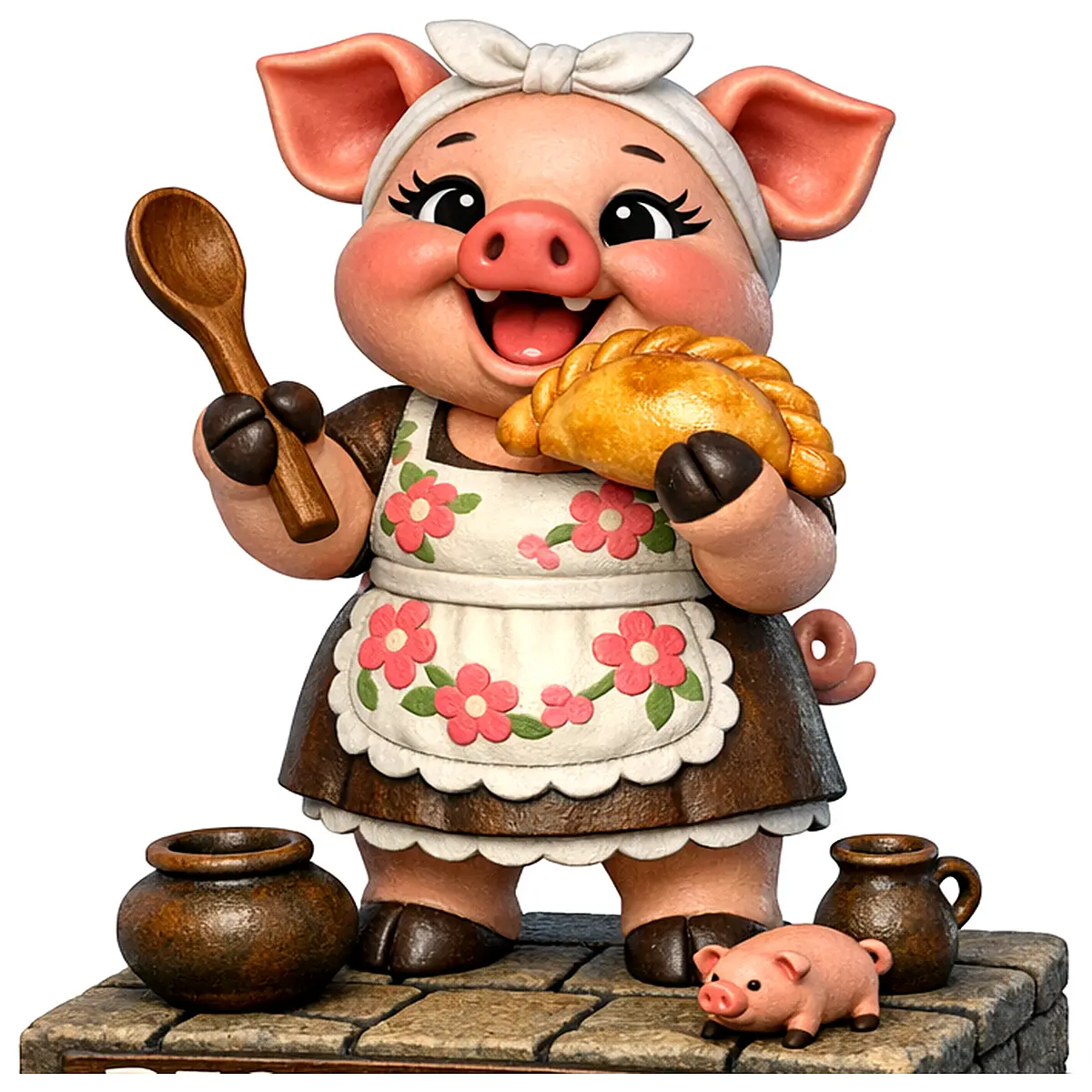 Pomayire Pig Cookie Toy Fun Eating Pie Pig Model Kids Educational Toy Baby Gift Snack Toy
