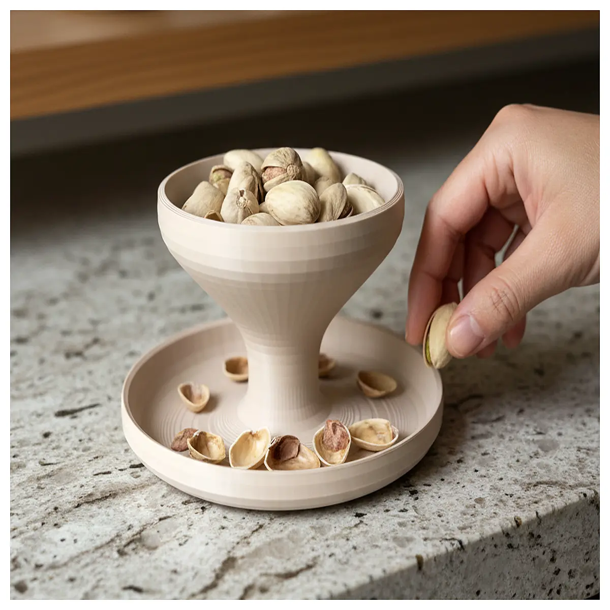 Happiness Nuts Bowl Set 2 in 1 Nut Dispenser Tray Bowl Snack Serving Tool Party Sharing Essentials