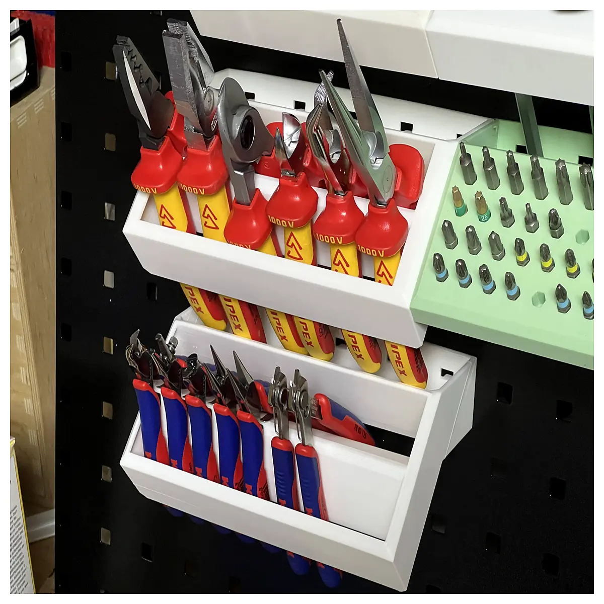 Knipex Tool Rack 938 937mm Hole Board Tool Storage Repair Equipment Wall Mounting Bracket Electronic Components