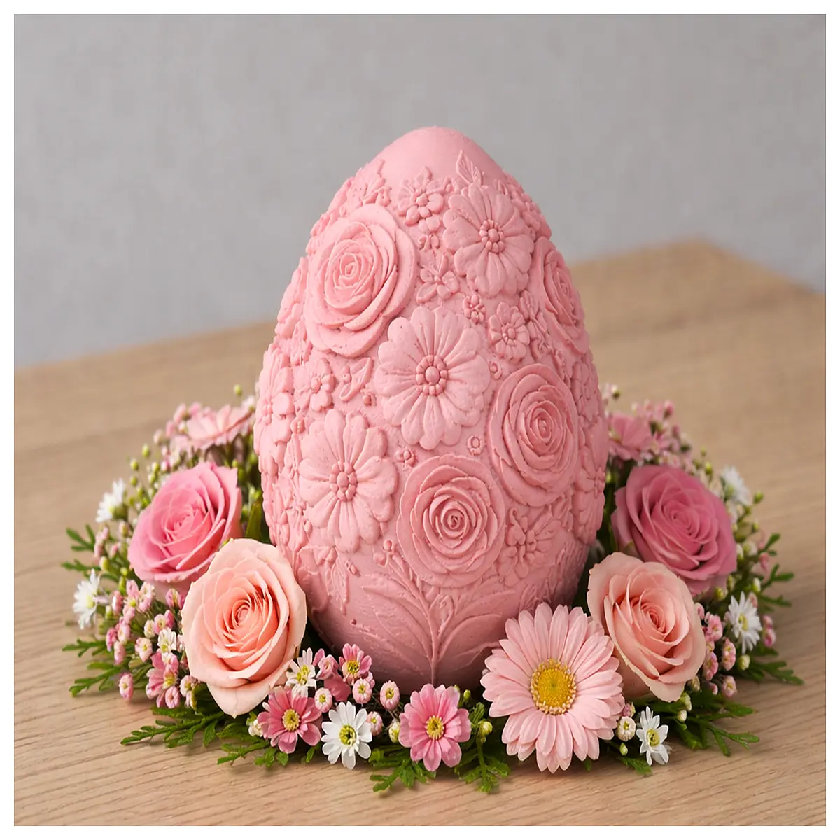 Rose Garden Easter Eggs Floral Decoration Pattern Easter Decor Gift Floral Decoration Festive Ornament