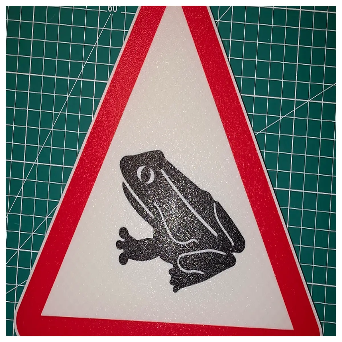 Amphibian Warning Sign Yourself amphibian alert sign warning sign against amphibian encounters