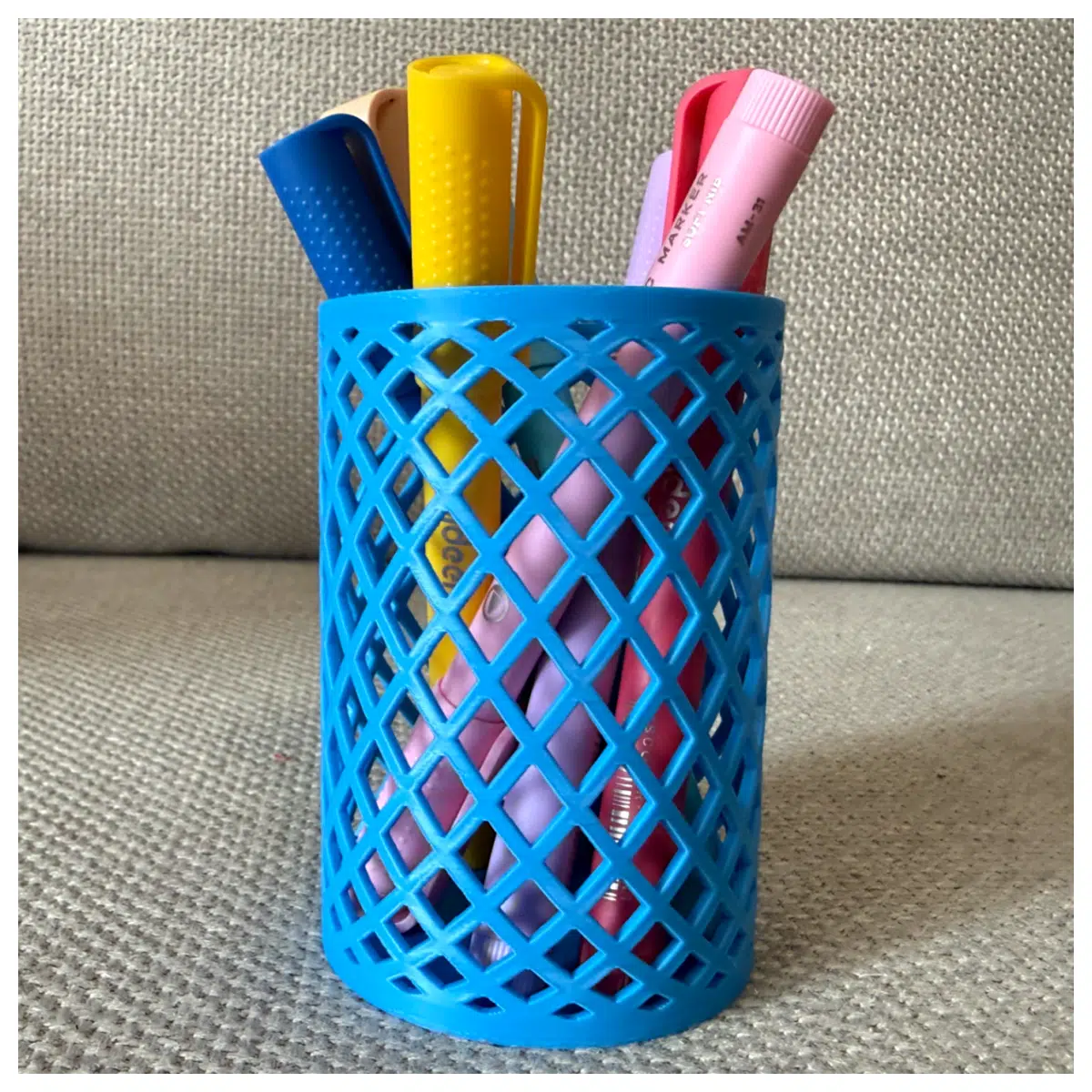 Pen Holder Organizer Desk Storage Thin Pen Stand Holder Office Supplies Writing Accessory Multi Purpose Slim Pen Holder