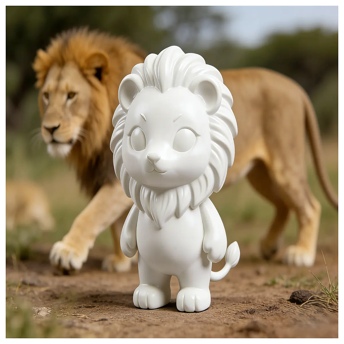 Standing Cute Lion Figurine Desk Decoration Toy Kids Birthday Gift Home Pet Creative Placement Mini Lion