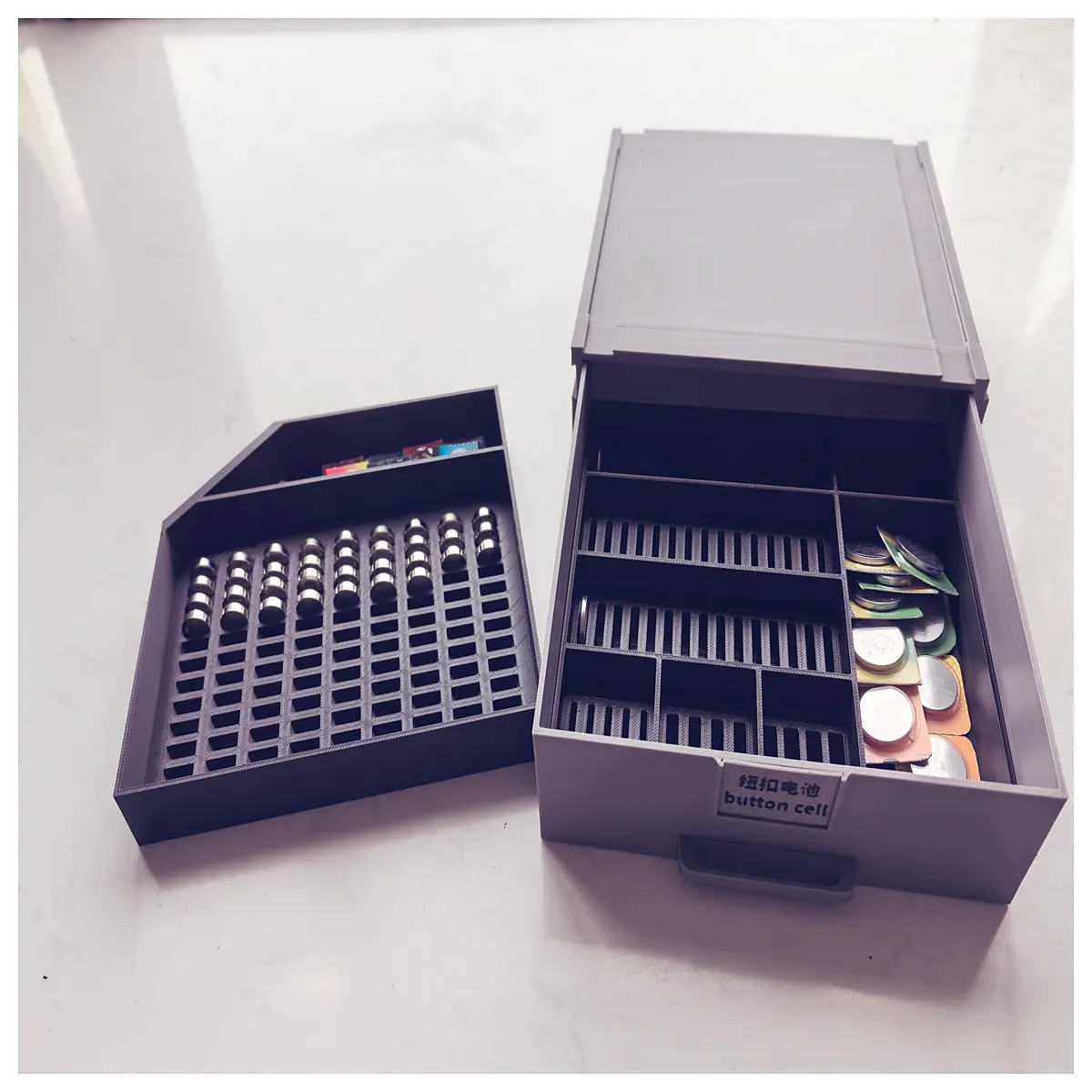 Button Battery Organizer Box Drawer Multi Layer Storage Box Button Storage Box Battery Case Electronic Component Storage