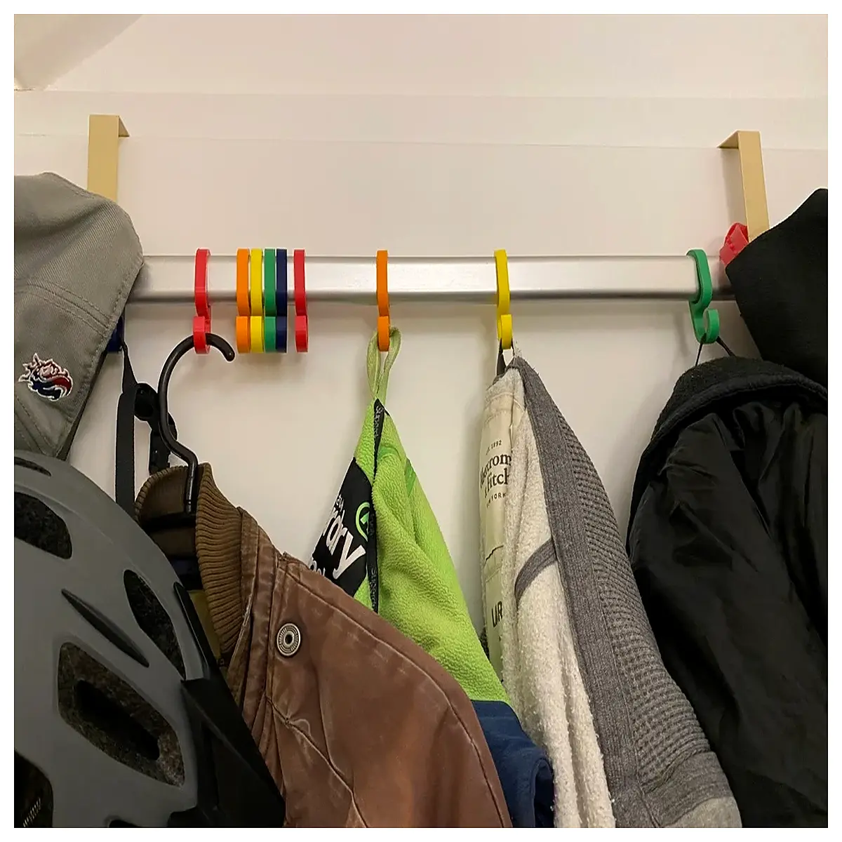 duty closet rod holder bracket adjustable tension pole support for curtain rods and clothing racks wall mounted hanger bar stabilizer