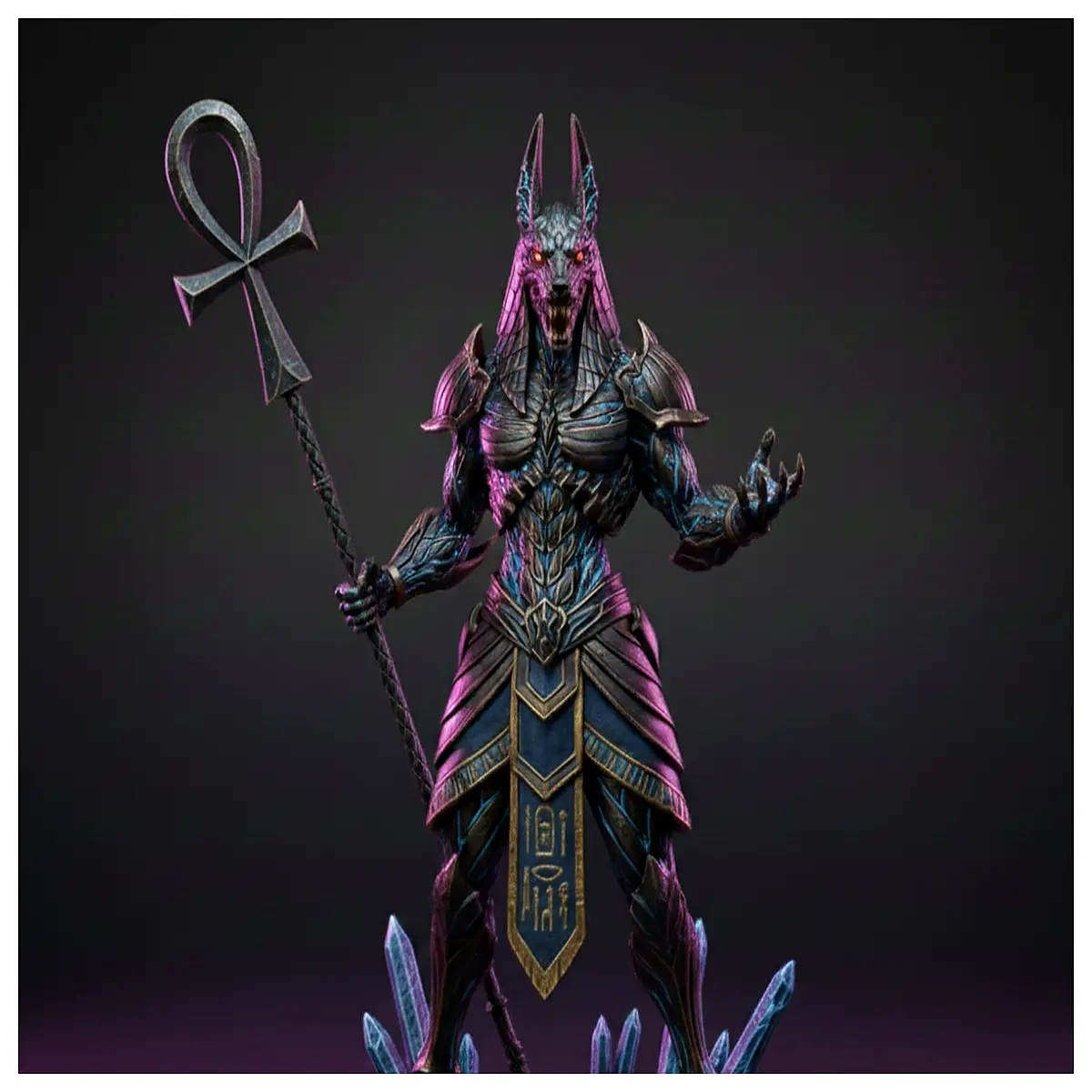 Anubis Statue Cemetery Decoration Egyptian Gods Afterlife Sculpture Mortuary Art Funeral Accessories Shadow of the Afterlife