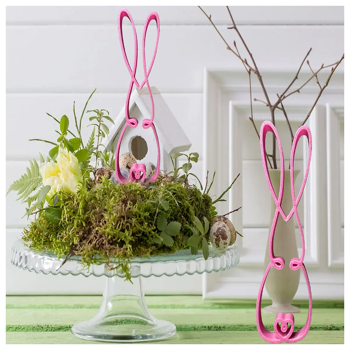 Rabbit Stand Minimalist Rabbit Figurine Desktop Decoration Small Cute Pet Stand Display Support for Plush Toys