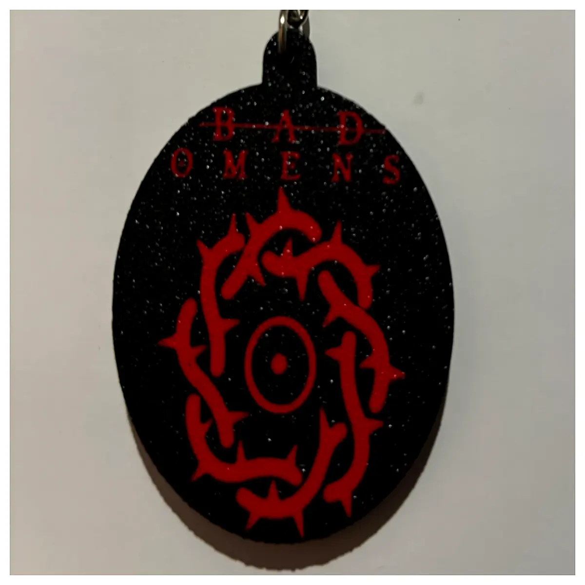 Bad Omens Keychain Black Dark Gothic Demon Theme Hanging Decoration Devil Collection Keychains Devil Merchandise