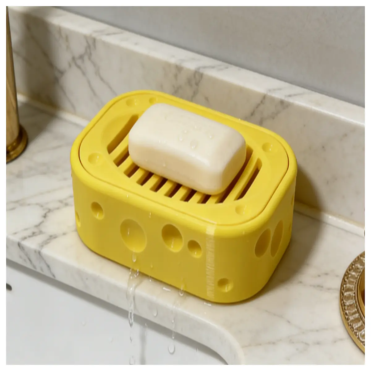 Dripping Cheese Soap Box Sponge Holder Soap Dispenser Bathroom Soap Organizer Multi Grid Soap Shelf Kitchen Soap Holder Creative Soap Box