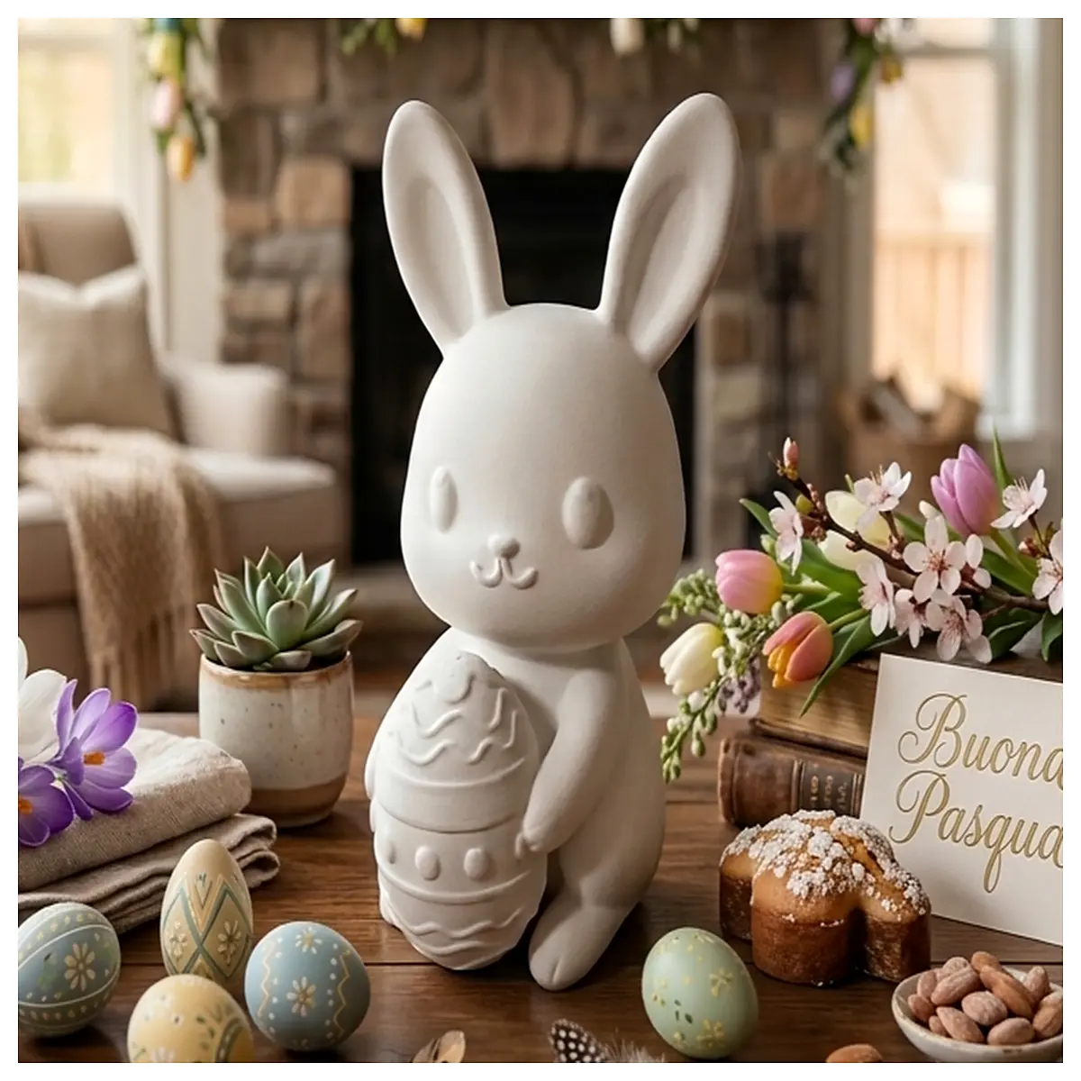 Minimalist Resurrection Rabbit Toy Egg Decoration Easter Gift Kids Educational Toys Support Design