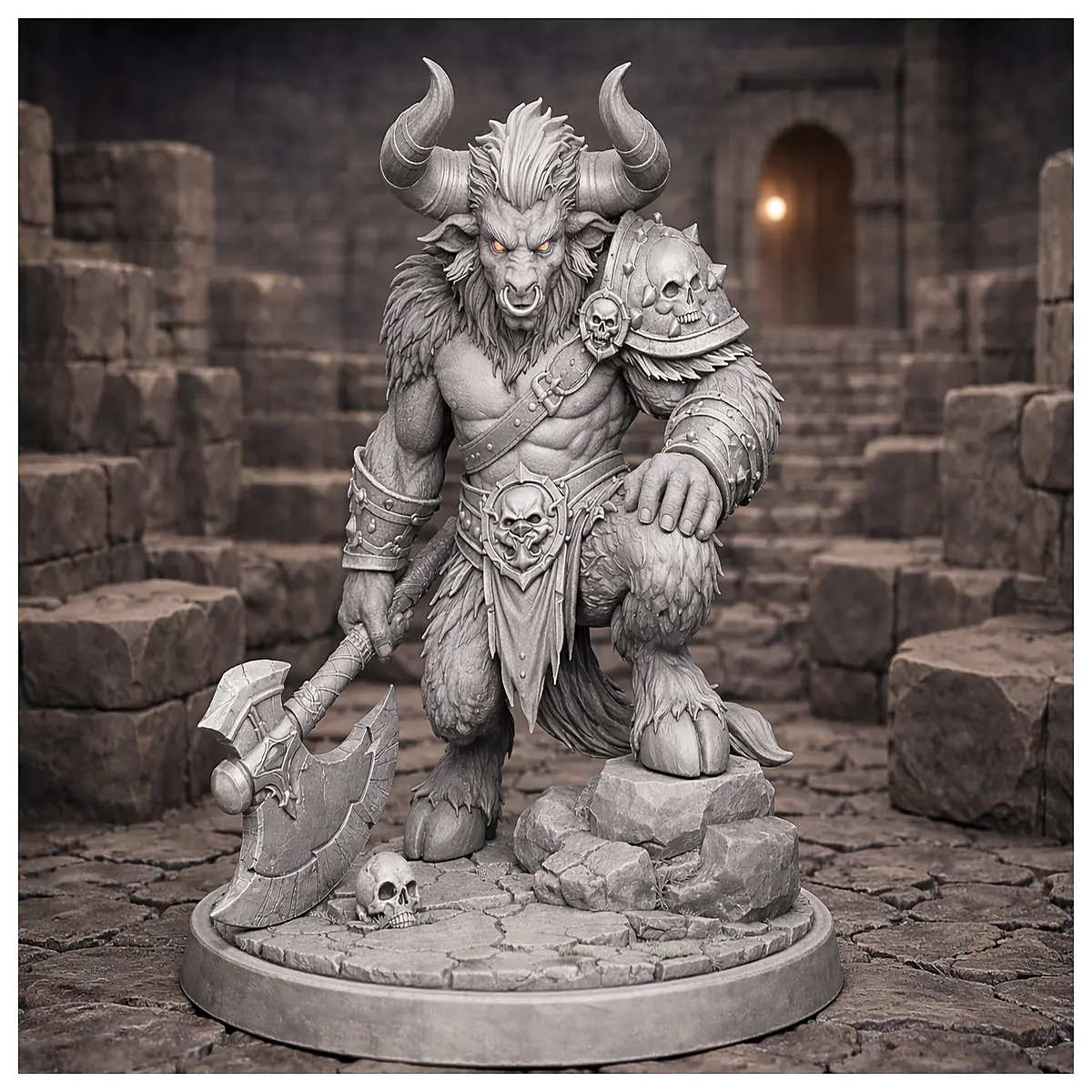 Buffalo Soldier Model Toy RPG Boss Miniature Collectible Tabletop Game Anime Figure Accessory