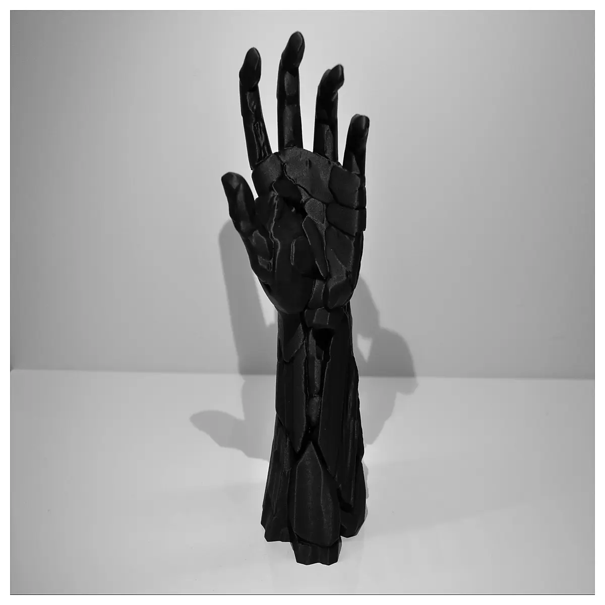 Obsidian Hand Sculpture Stacked Slate Art Collection Decorative Sculpture Home Decor Art Piece