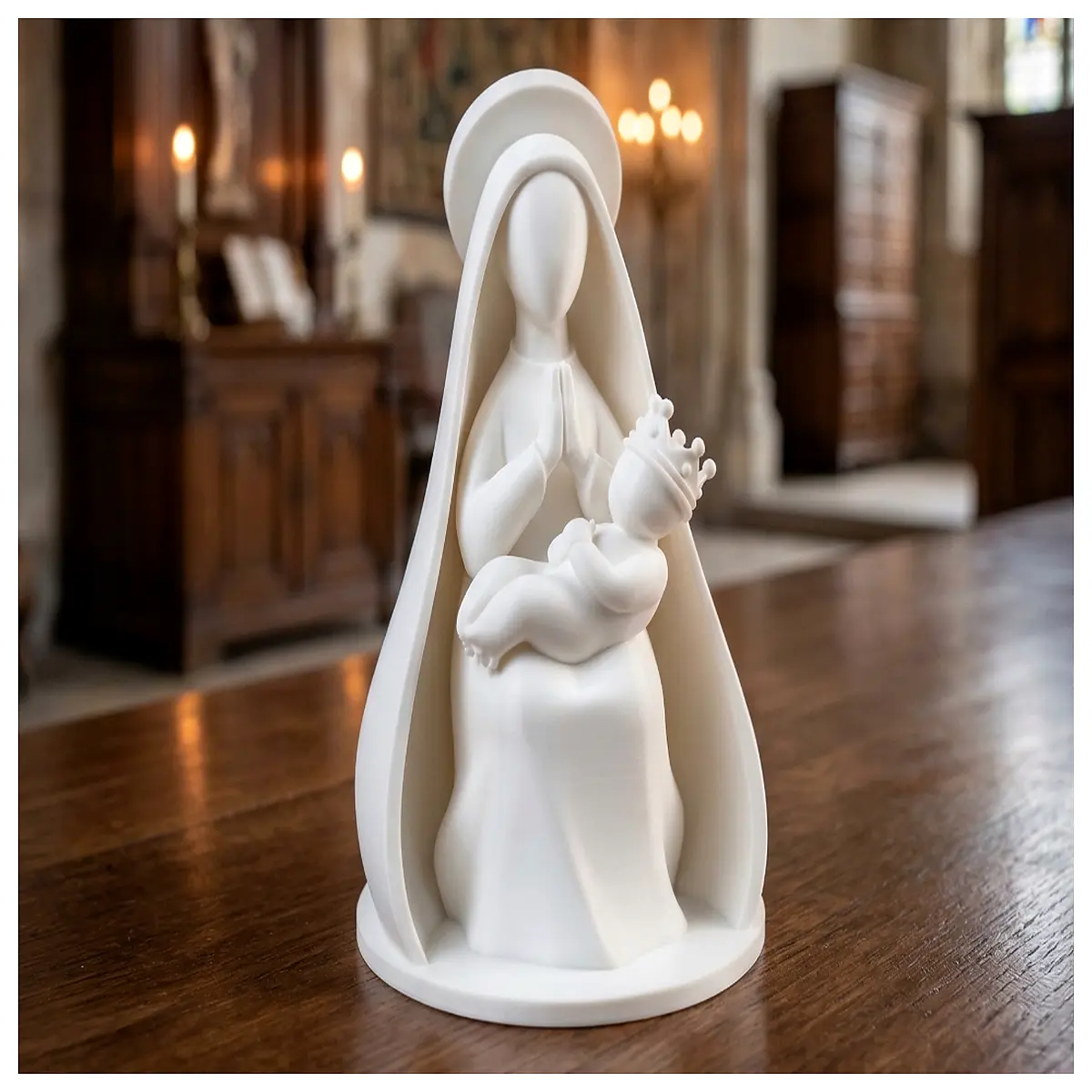 crystal tear drop virgin mary statue religious home altar decor faith
