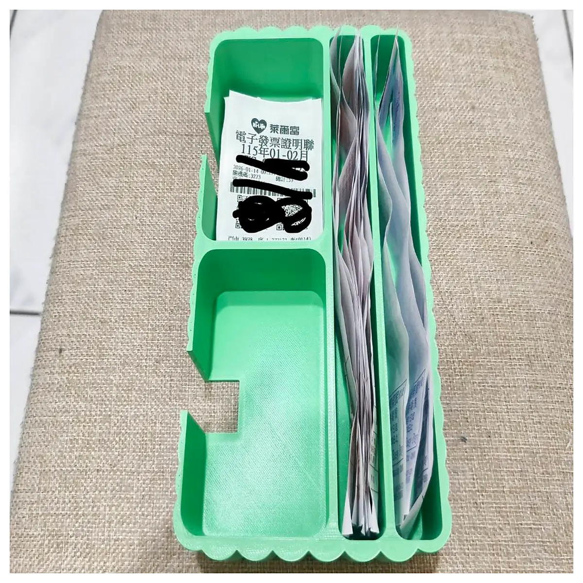 Taiwan Uni Pay Ticket Organizer Box Invoice Storage Bill Sorting Receipt Holder Ticket Collection Case