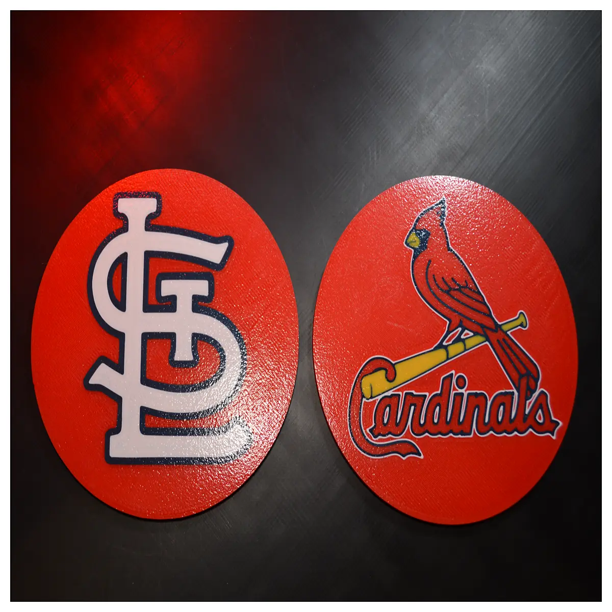 st cardinals coasters set rubber non slip bar mat baseball gift