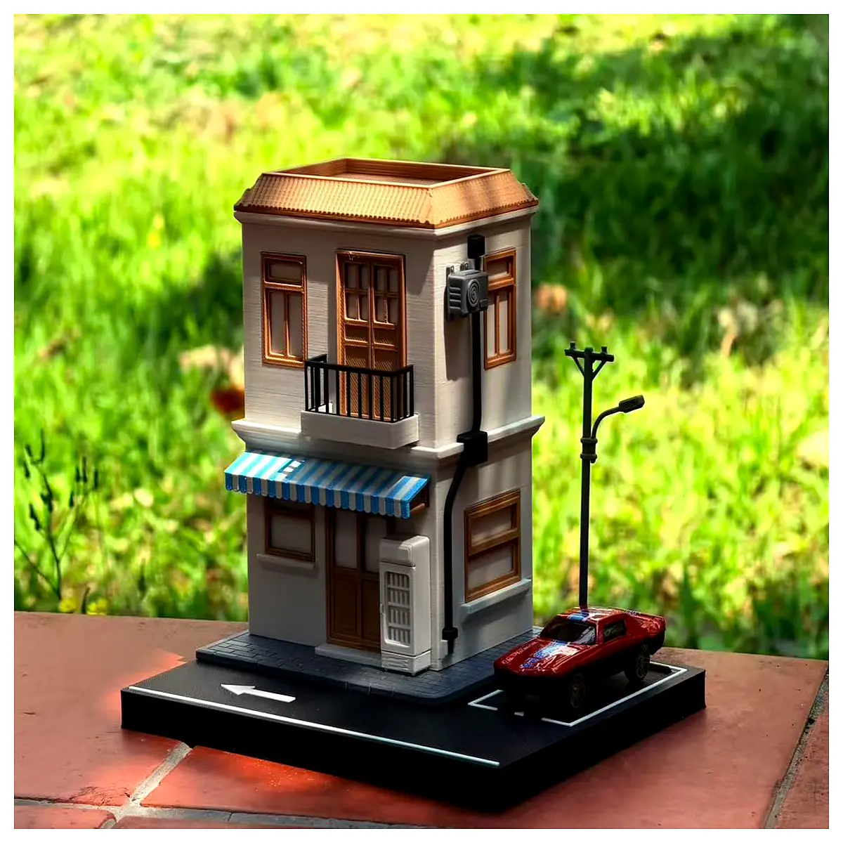 Miniature Street Scene Model Tiny Buildings Model Set Indoor Outdoor Diorama Scene Model Collection Toys
