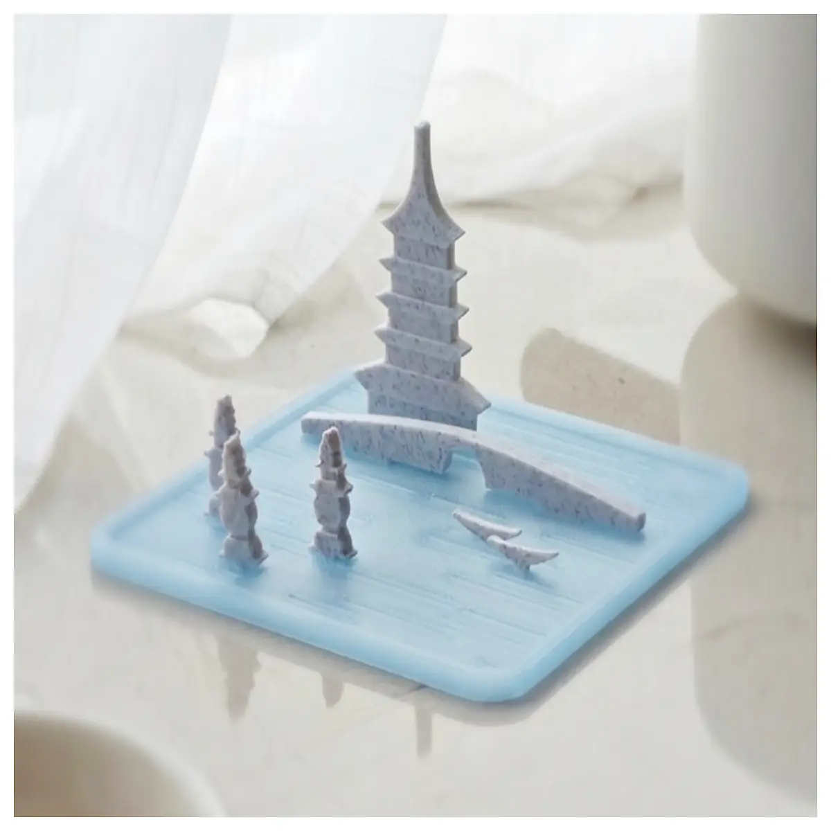 Yihuan Xihu Set Card Gift Cultural Creative Hangzhou Tourism Souvenir Ornament Xihu Scenic Model Travel Souvenir Gift Cultural Creative Product