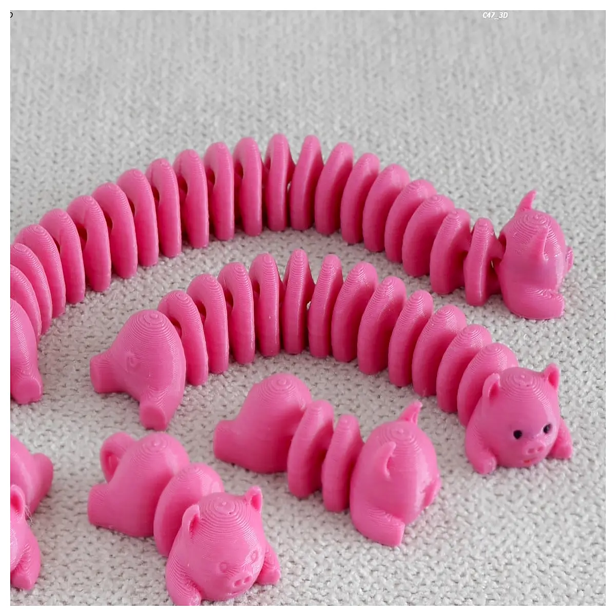 Cute Piggy Keychain Figurine Decor Charming Pig Toy Desk Ornament Creative Friends
